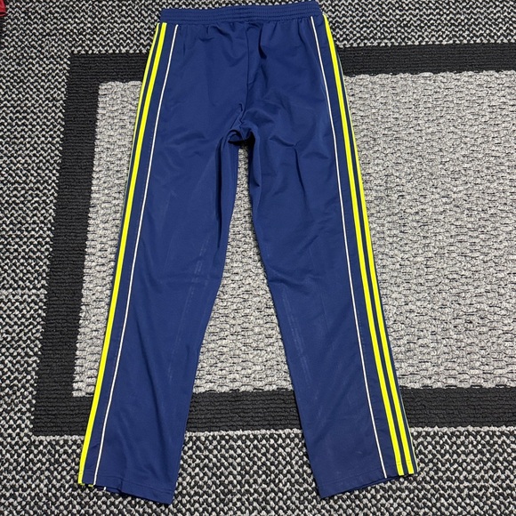 Adidas Trefoil Track Pants Men’s M Slim Fit Navy Neon Stripe Y2K Retro Gorpcore - Picture 2 of 9